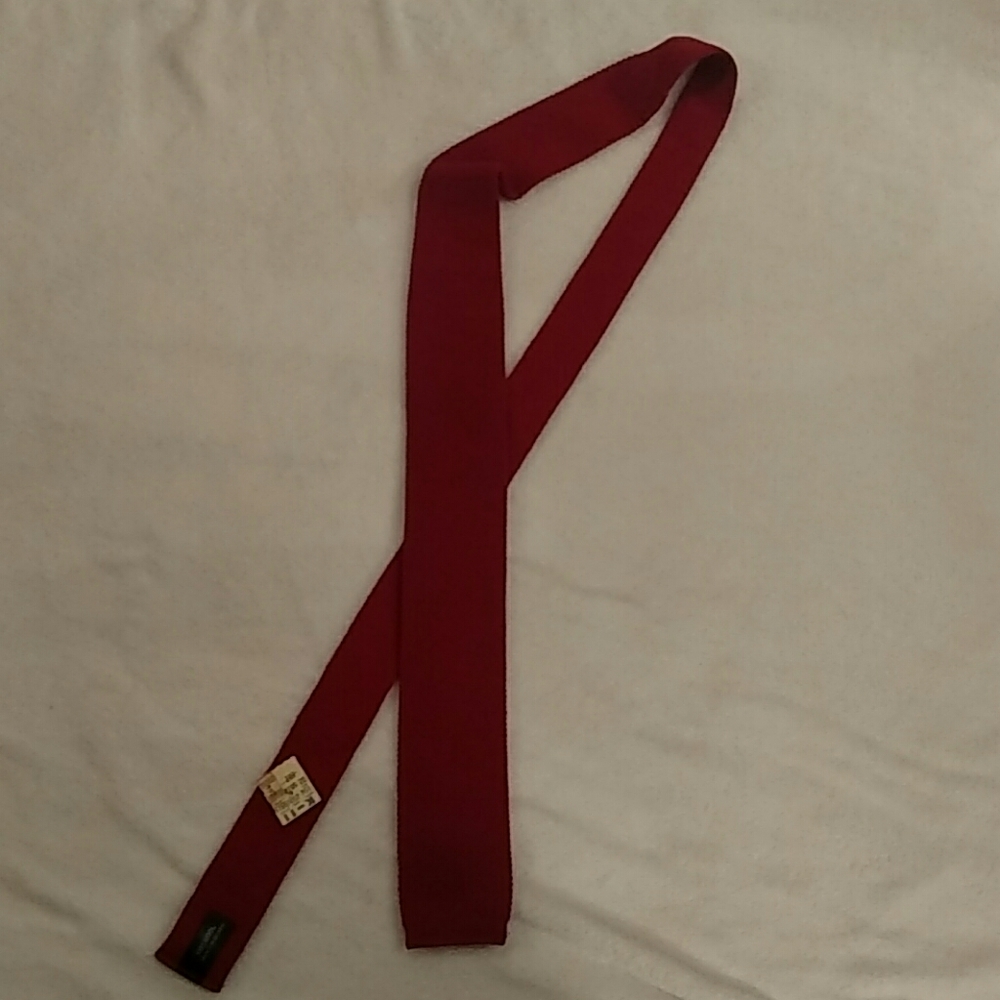 Vintage Red Knit Men's Tie